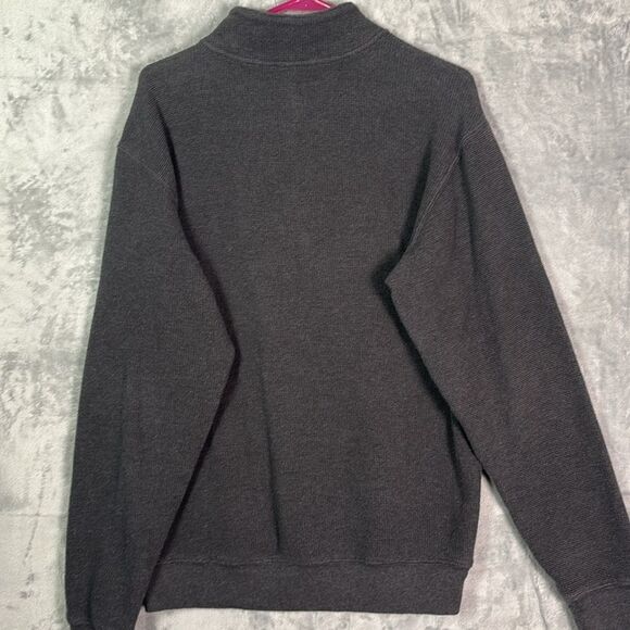 Woolrich Grey Charcoal Waffle Knit 1/4 Zip Sweater Size Large - Picture 11 of 11